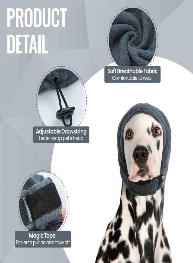 IDOMIK Dog Calming Hoodie No Shake Ear Wraps for Dogs, Quiet Head Covers for Noise Reduction & Anxiety Relief, Dog Ear Covers Muffs Head Wraps for Bath Hematoma Grooming Firework Force Drying - Image 4